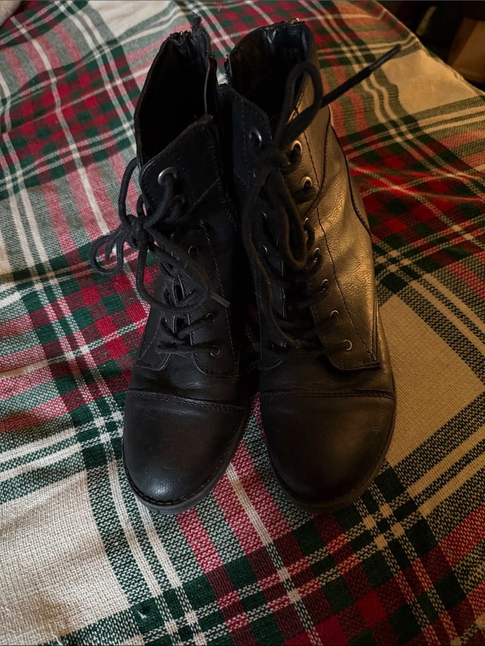 Women’s Black Lace-Up Ankle Boots